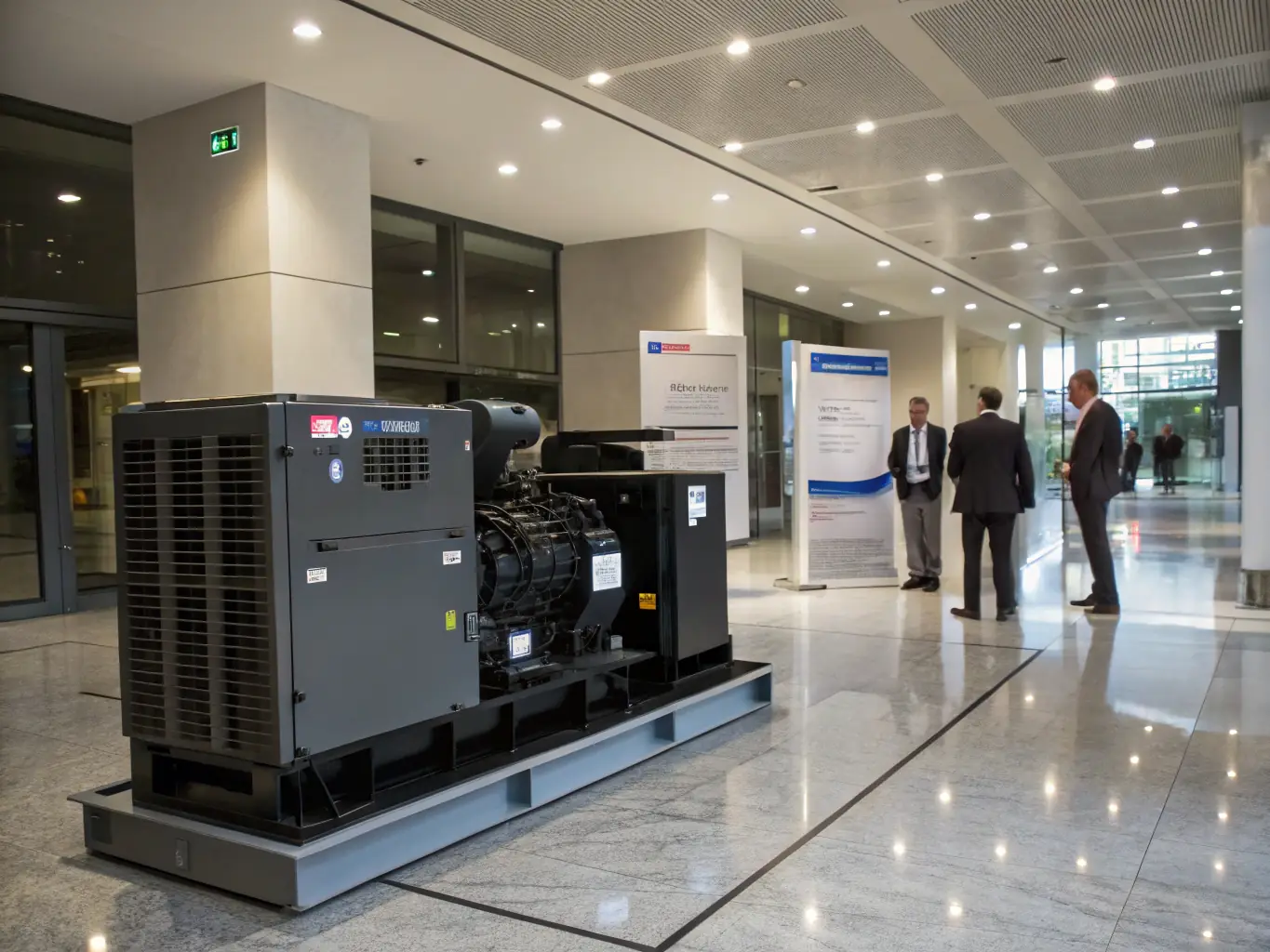 An image displaying a variety of customized genset options, including different colors, enclosures, and control panels, tailored to specific client requirements.